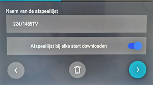 Instelling: Geef playlist een naam